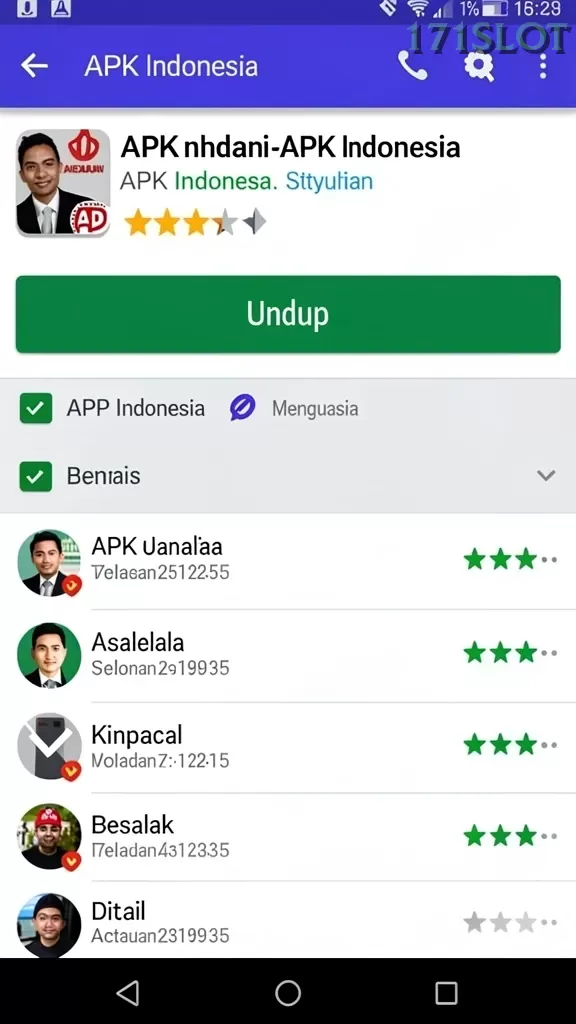Cuplikan layar LUCKYDF — pengaturan akun